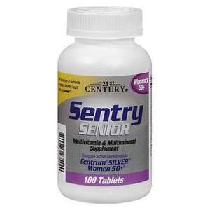 21st Century, Sentry Senior Multivitamin & Multimineral Supplement Women's 50+, 100 Tabs
