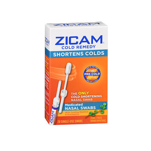 Zicam, Zicam Cold Remedy Nasal Swabs, 20 Each