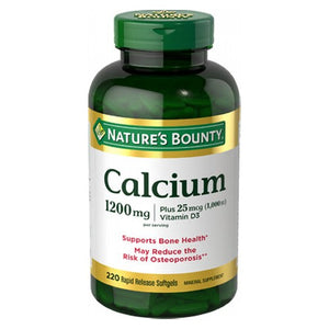 Nature's Bounty, Nature's Bounty Calcium 1200 mg Plus Vitamin D3 Mineral Supplement Softgels, 220 Softgels