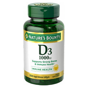 Nature's Bounty, Nature's Bounty D3 Vitamin Supplement Softgels, 350 Softgels