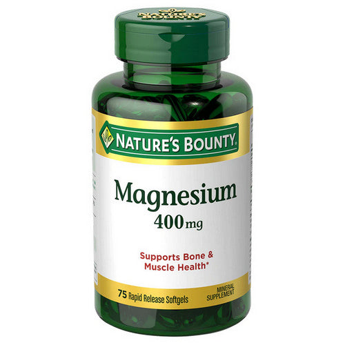 Nature's Bounty, Nature's Bounty Magnesium Rapid Release Softgels, 400 mg, 75 Softgels