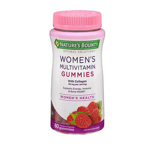 Nature's Bounty, Nature's Bounty Optimal Solutions Women's Multivitamin Gummies Raspberry Flavored, 80 Gummies
