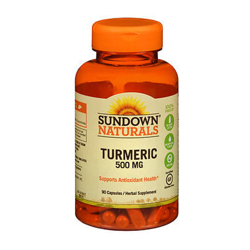 Sundown Naturals, Sundown Naturals Turmeric Capsules, 500 mg, 90 Caps