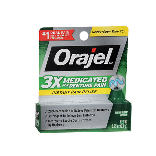 Orajel, Orajel Instant Pain Relief Gel Refreshing Mint Flavor, 0.25 Oz