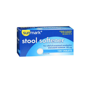 Sunmark, Sunmark Stool Softener Tablets, 100 Tabs