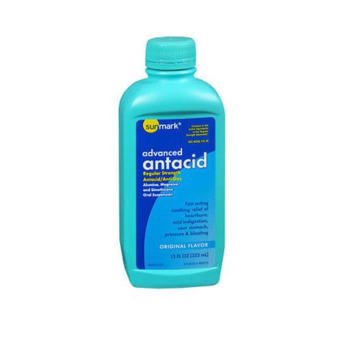 Sunmark, Sunmark Advanced Antacid Liquid Regular Strength Original Flavor, 12 Oz