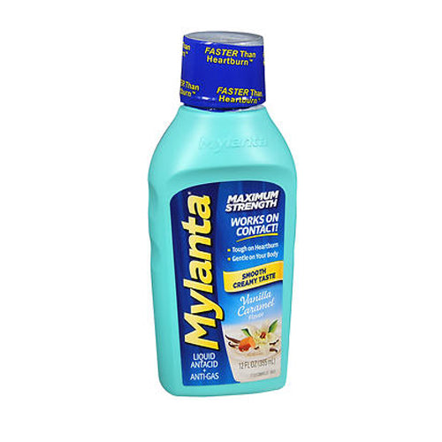 Mylanta, Mylanta Liquid Maximum Strength Vanilla Caramel, 12 Oz