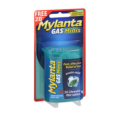 Mylanta, Mylanta Gas Chewable Mini-Tablets Arctic, 50 Tabs