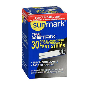 Sunmark, Sunmark True Metrix Self Monitoring Blood Glucose Test Strips, 30 Each