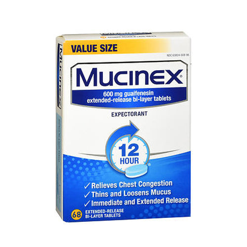Mucinex, Mucinex Expectorant Tablets, 68 Tabs
