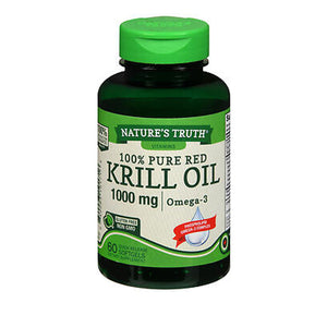 Nature's Truth, Nature's Truth 100% Pure Red Krill Oil Omega -3 Quick Release Softgels, 2000  Mg, 60 Caps