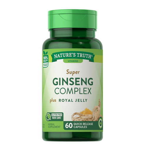 Nature's Truth, Nature's Truth Super Ginseng Complex Plus Royal Jelly Quick Release Capsules, 800 Mg, 60 Caps