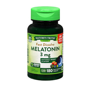 Nature's Truth, Nature'S Truth Melatonin Fast Dissolve Tabs Natural Berry Flavor, 3 Mg, 180 Tabs
