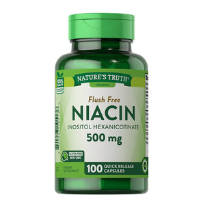 Nature's Truth, Nature'S Truth Flush Free Niacin Quick Release Capsules, 500 Mg, 100 Caps