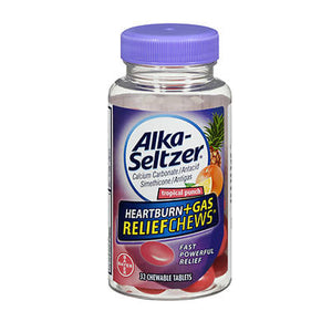 Alka-Seltzer, Alka-Seltzer Heartburn + Gas Relief Chews Tropical Punch, 32 Tabs