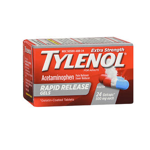 Tylenol, Tylenol Extra Strength Rapid Release Gelcaps, 24 Caps