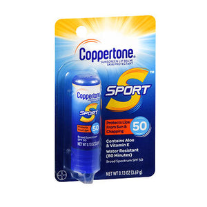 Coppertone, Coppertone Sport Sunscreen Lip Balm/Skin Protectant SPF 50, 0.13 Oz