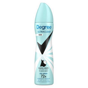 Axe, Degree MotionSense Dry Spray Antiperspirant UltraClear Black + White Pure Clean, 3.8 Oz