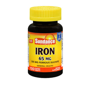 Sundance, Sundance Vitamins Iron Tablets, 65 mg, 100 Tabs