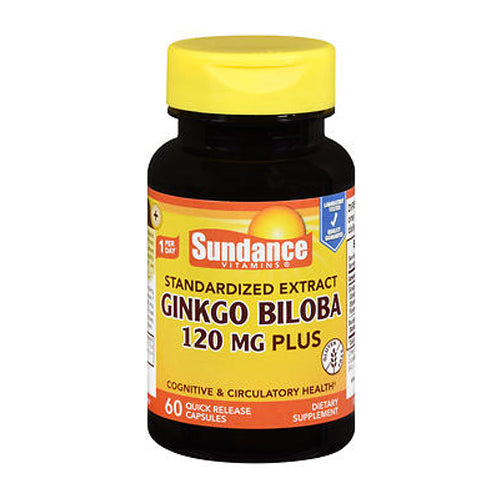 Sundance, Sundance Ginkgo Biloba Plus Capsules, 120 mg, 60 Caps