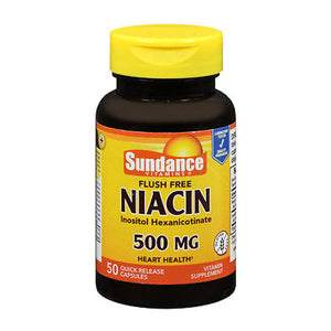 Sundance, Sundance Flush Free Niacin Capsules, 500 mg, 50 Caps