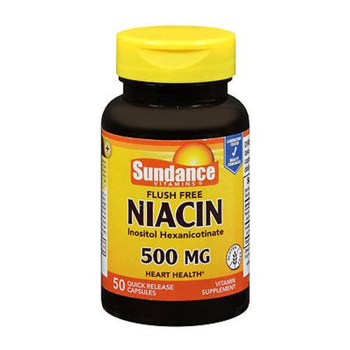 Sundance, Sundance Flush Free Niacin Capsules, 500 mg, 50 Caps