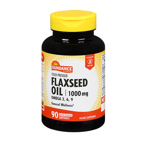 Sundance, Sundance Vitamins Flaxseed Oil Softgels, 1000 mg, 90 Tabs