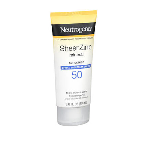 Neutrogena, Neutrogena Sheer Zinc Dry-Touch Sunscreen SPF 50, 3 Oz