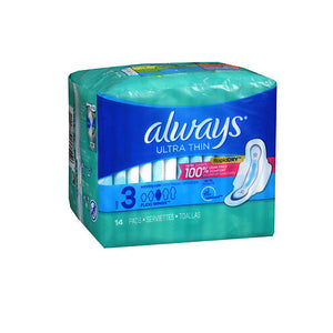 Always Discreet, Always Ultra Thin Pads Without Wings Extra Long Super, 14 Each