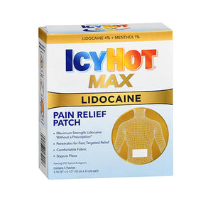 Icy Hot, Icy Hot Lidocaine Patches Plus Menthol Max Strength, 5 Each