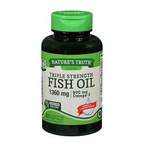 Nature's Truth, Nature'S Truth Fish Oil  Softgels, 1360 Mg, 60 Caps