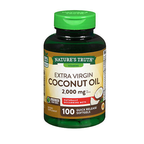 Nature's Truth, Nature'S Truth Vitamins Coconut Oil Quick Release Softgels, 1000 Mg, 100 Caps