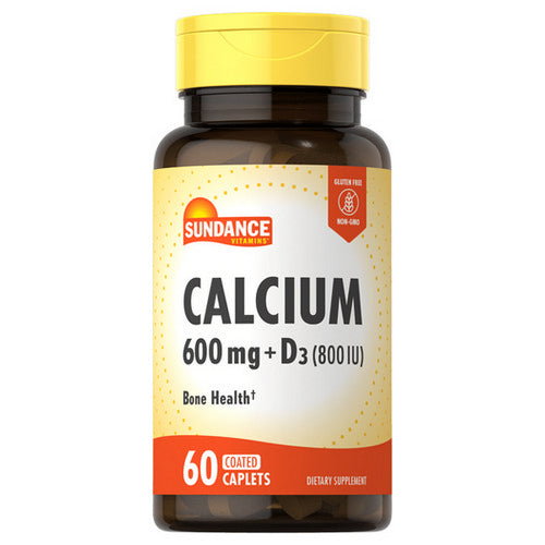 Sundance, Sundance Calcium + Vitamin D3 Coated Caplets, 60 Tabs