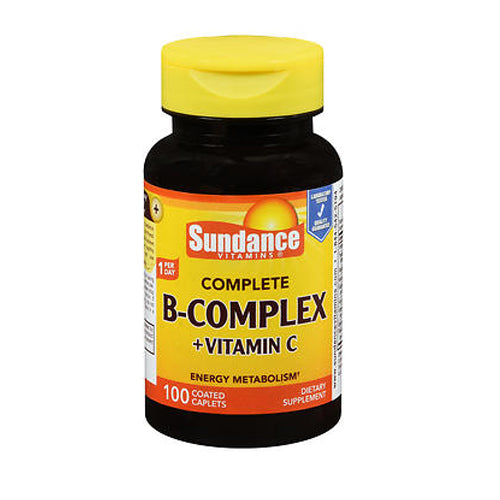 Sundance, Sundance Vitamins Complete B-Complex + Vitamin C Coated Caplets, 100 Tabs