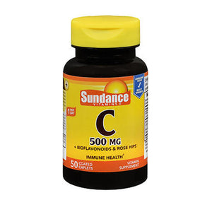 Sundance, Sundance Vitamins Vitamin C Coated Caplets, 500 mg, 50 Tabs