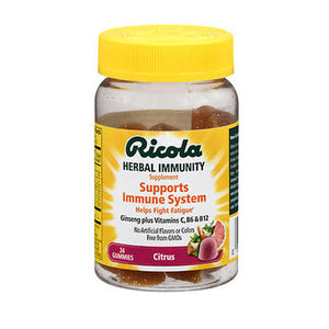 Ricola, Ricola Herbal Immunity Supplement Gummies Citrus, 24 Tabs