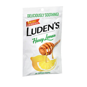 Ludens, Luden's Throat Drops Honey Lemon, 25 Each