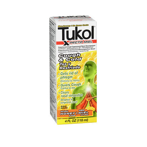 Tukol, Tukol X-Pecto Miel Cough & Cold Liquid Natural Honey Flavor, 4 Oz