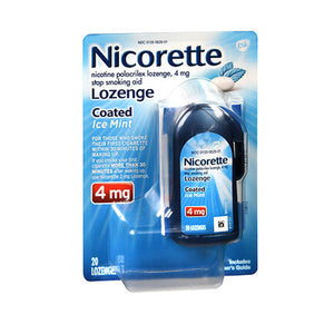 Nicorette, Nicorette Nicotine Polacrilex Lozenges Coated Ice Mint, 4mg, 20 Each