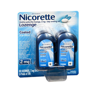 Nicorette, Nicorette Nicotine Polacrilex Lozenges  Mint, 2mg, 80 Each