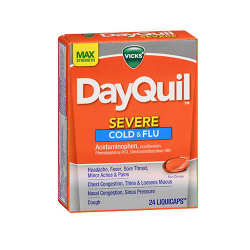 DayQuil, Dayquil Severe Cold & Flu Liquicaps, 24 Caps