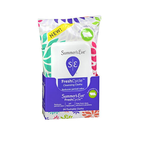 Summers Eve, Summer's Eve Freshcycle Cleansing Cloths, 24 Each