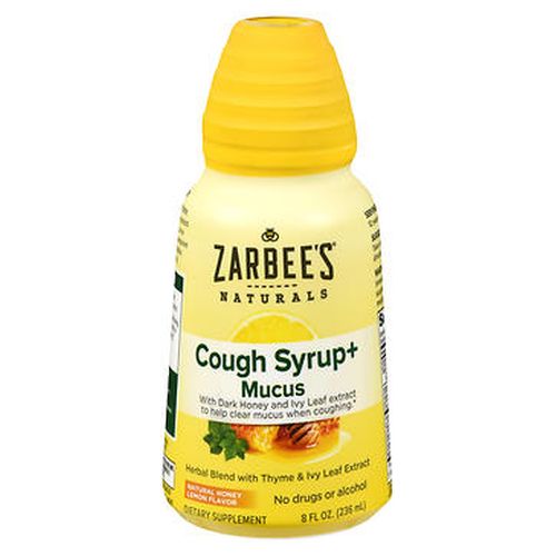 Zarbees, Zarbee's Naturals Cough Syrup+ Mucus Natural Honey Lemon Flavor, 8 Oz