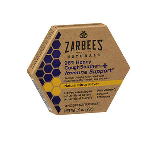 Zarbees, Zarbee's Naturals 96% Honey Cough Soothers + Immune Support, 14 Each