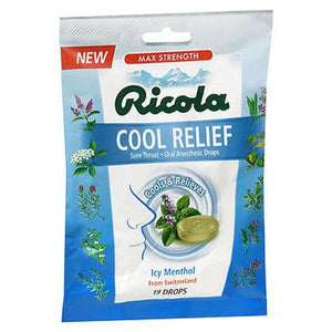 Ricola, Ricola Cool Relief Oral Anesthetic Drops Icy Menthol, 19 Each
