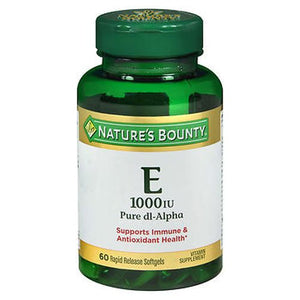 Nature's Bounty, Nature's Bounty Vitamin E Softgels, 1000 IU, 60 Caps