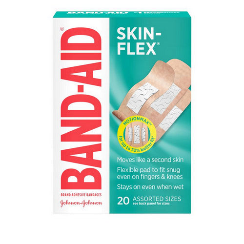 Band-Aid, Band-Aid Skin-Flex Bandages Assorted Sizes, 20 Each