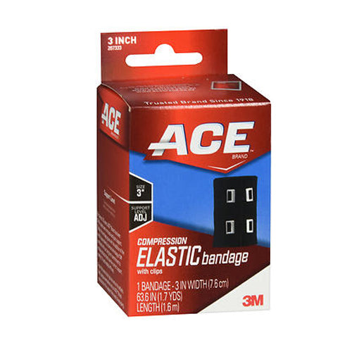 Ace, Ace Compression Elastic Bandage With Clips 3 Inch, 1 Each