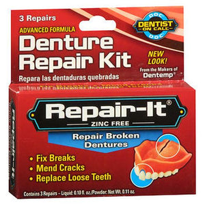D.O.C., D.O.C. Repair-It Denture Repair Kit, 3 Repairs, Kit