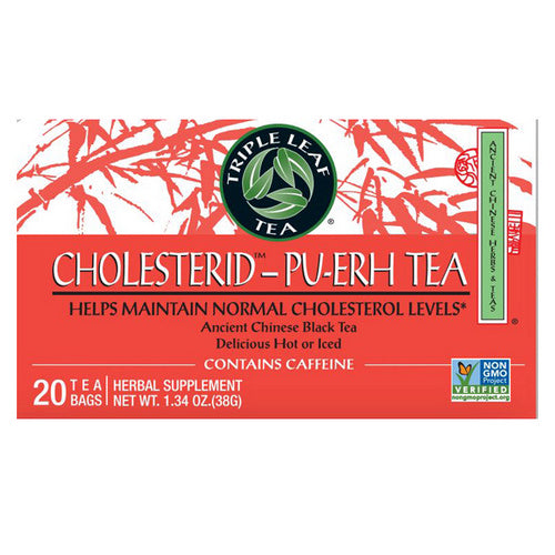 Triple Leaf Tea, Cholesterid - Pu-erh Tea, 20 Bags
